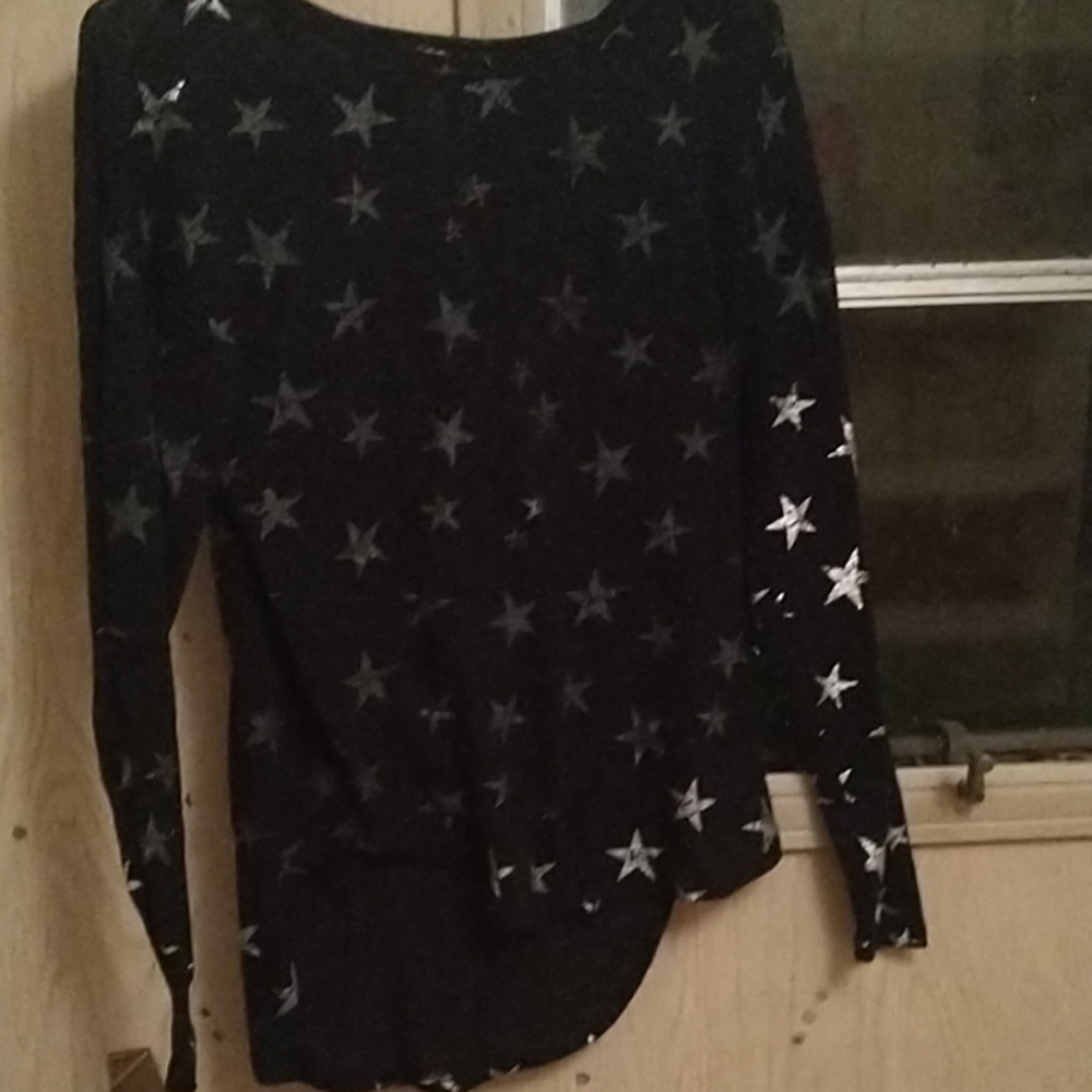 Long sleeve black shirt with stars